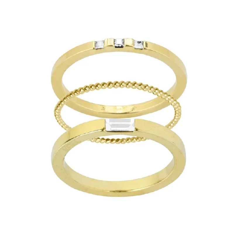 Women’s statement rings-Golden Stack