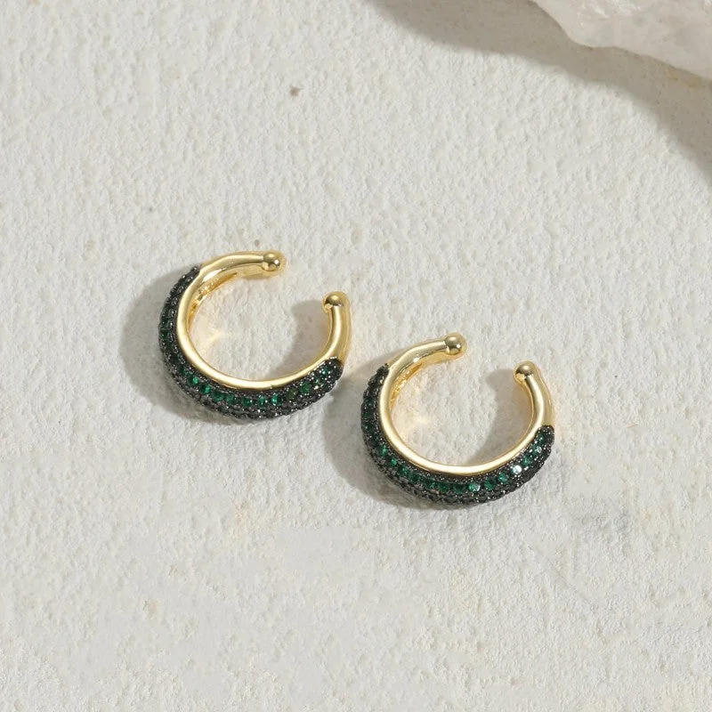 14K Real Gold Dark Green