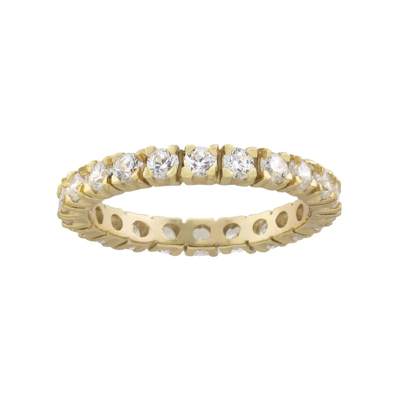 Women’s layered rings-CZ Eternity Band