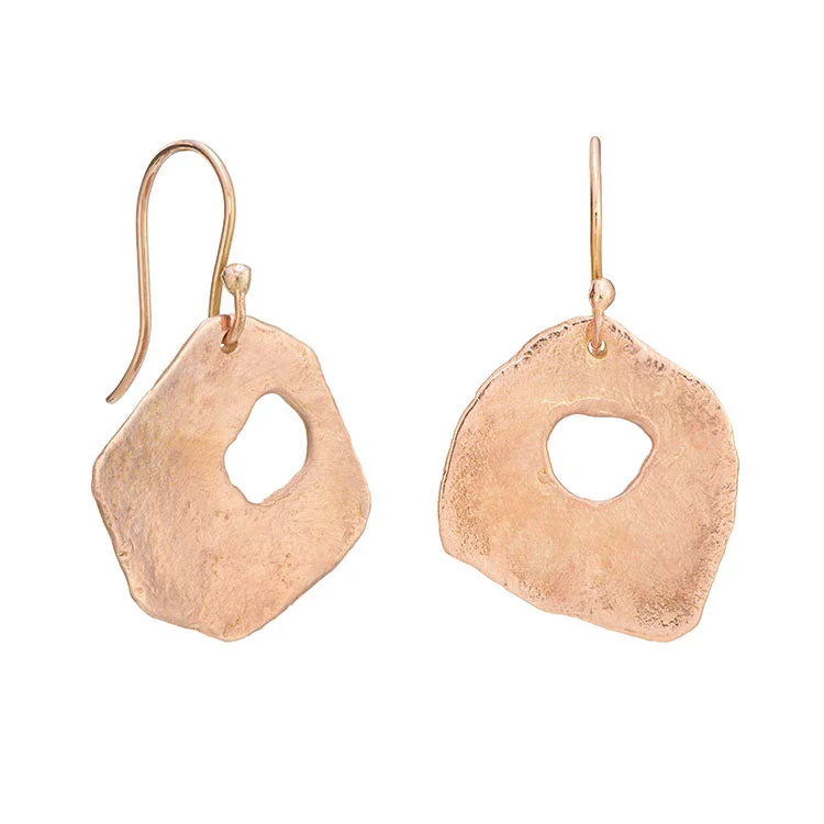 Women’s pearl earrings-Adder Stone Drops 9ct Rose Gold