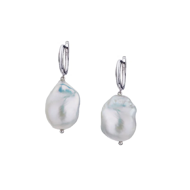 Women’s birthstone earrings-FRESHWATER BAROQUE PEARL EARRINGS