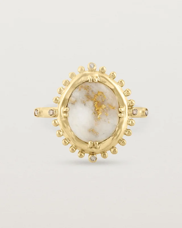 Women’s vintage rings-Without a Compass | Gold in Quartz