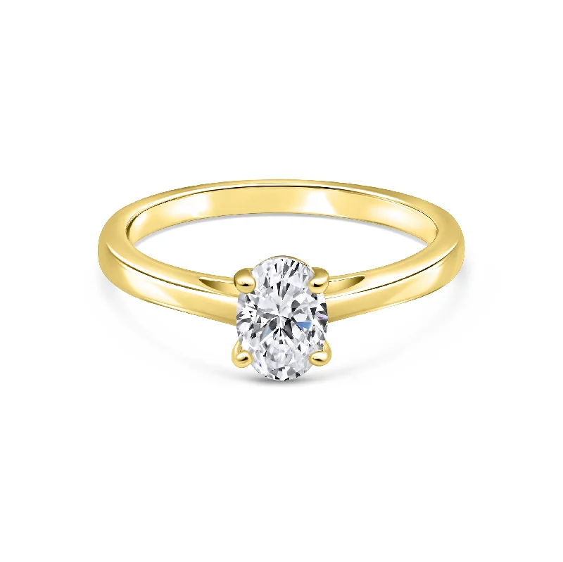 Women’s engraved rings-The Ava - Gold