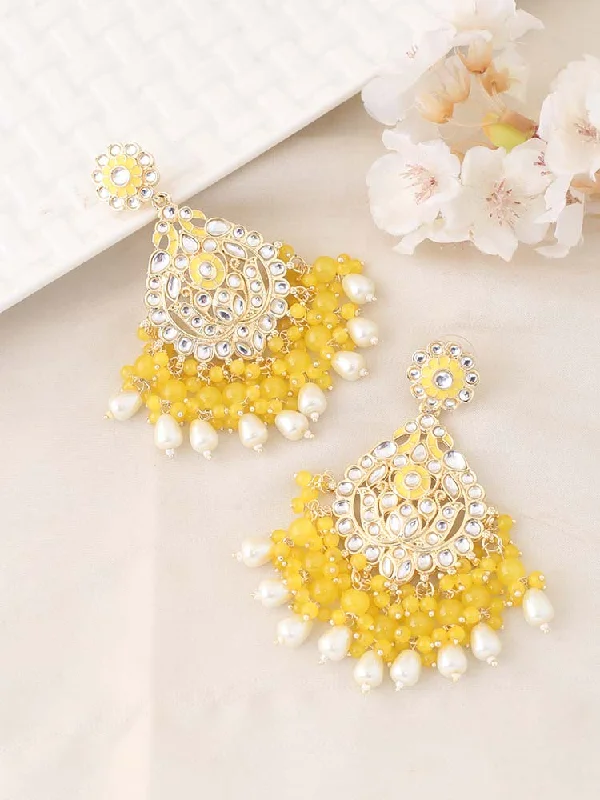 Women’s colorful earrings-Lemon Simpy Chandbalis - EOSS