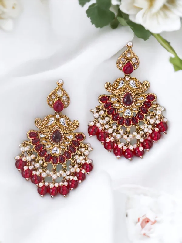 Women’s large hoop earrings-Rani Bhumika Ethnic Danglers