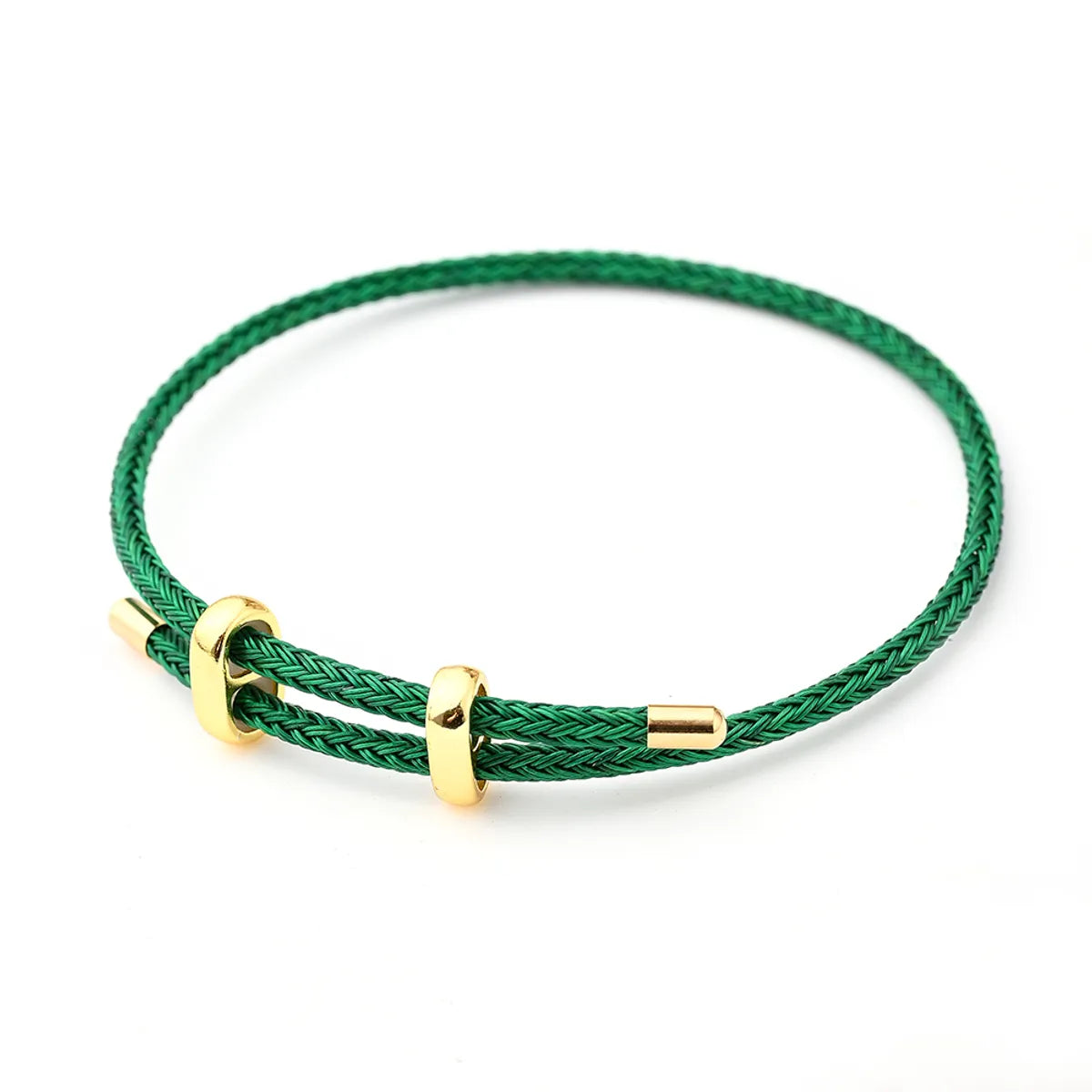 8-Word Buckle Dark Green Steel Wire Carrying Strap (Gold)