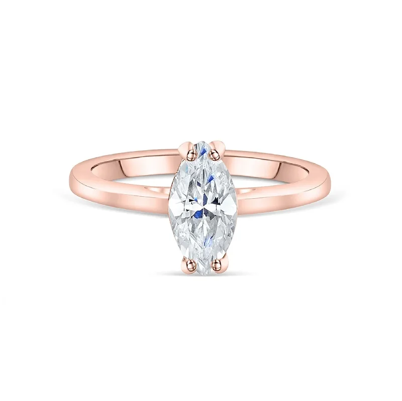 Women’s diamond wedding rings-The Cambria - Rose Gold