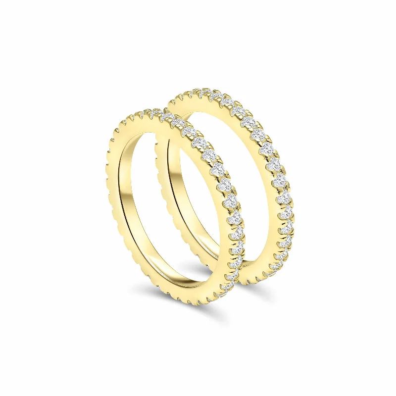 Women’s birthstone rings-The Promise Stacking Set - Gold