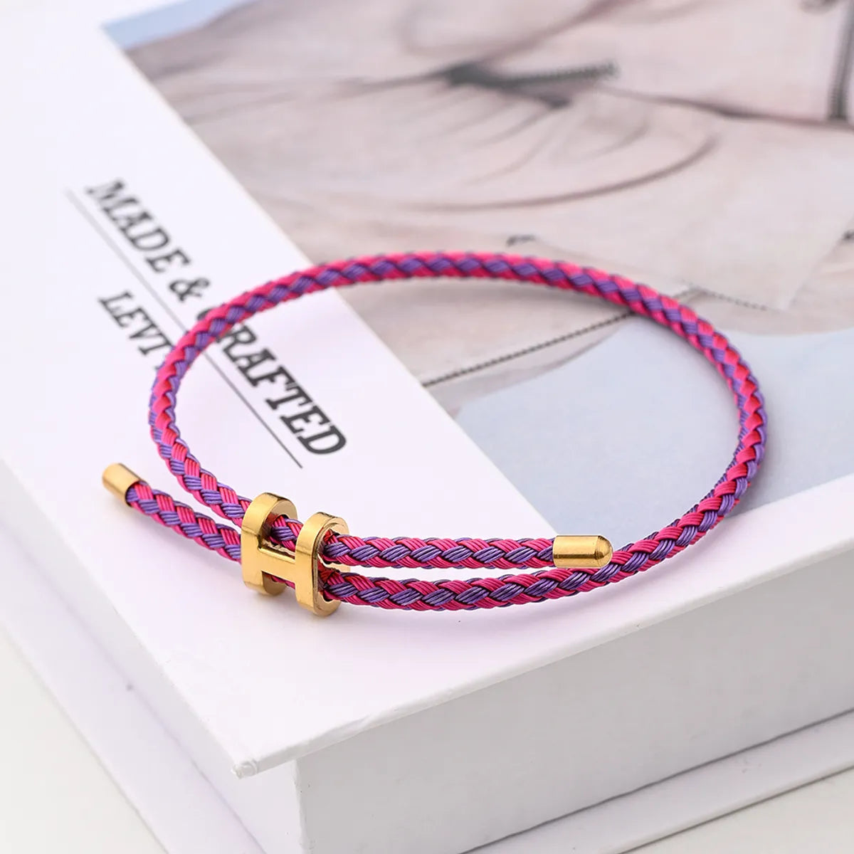 Purple & Rose Red H Buckle Carrying Strap