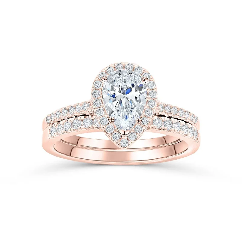 Women’s vintage sapphire rings-The Bliss - Rose Gold