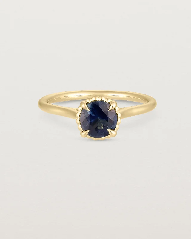 Women’s silver rings-Thea Round Solitaire | Australian Sapphire