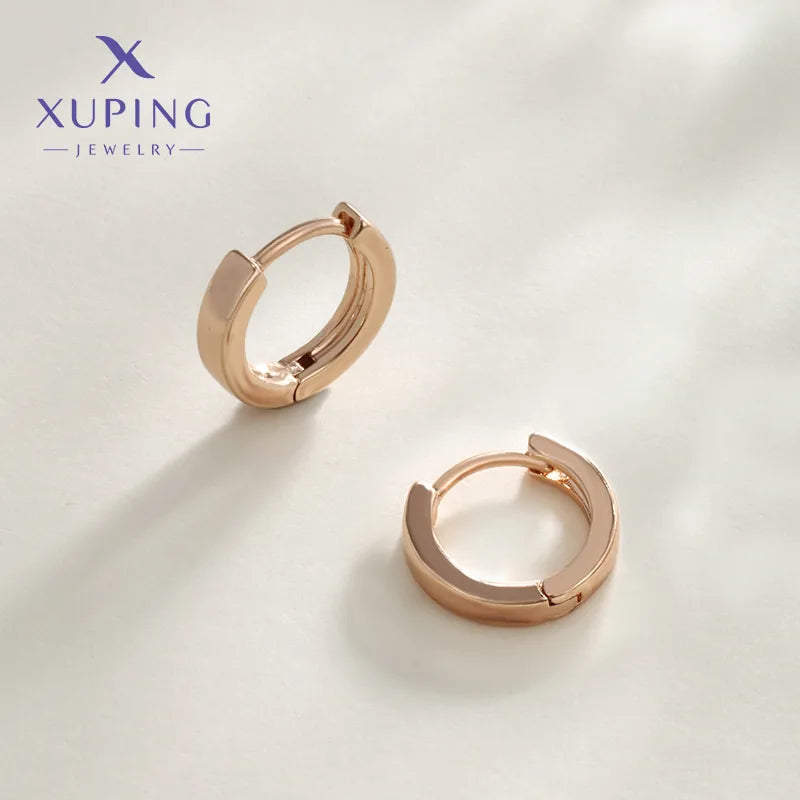 Women’s heart-shaped drop earrings-1 Pair Elegant Simple Style Commute Geometric Plating Copper 18K Gold Plated Ear Clip