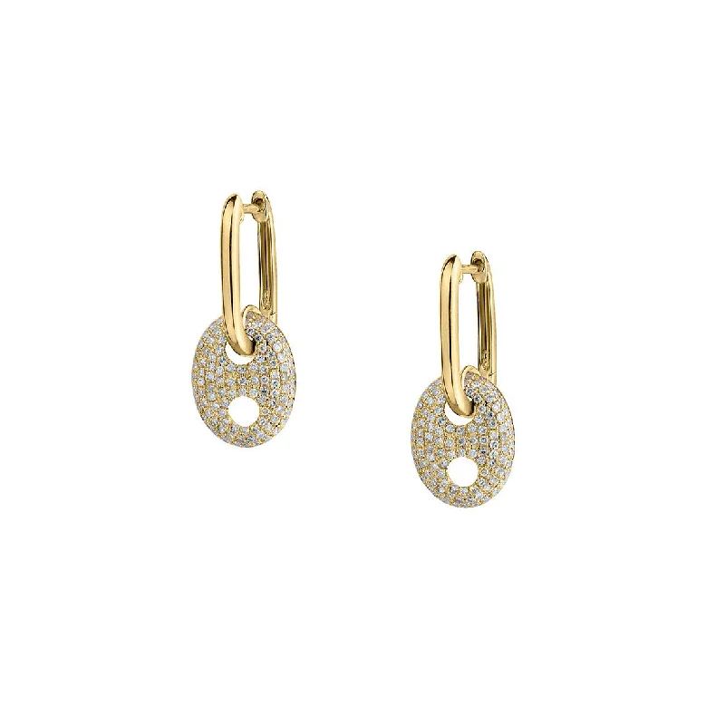 Women’s opal earrings-DIAMOND DROP EARRINGS