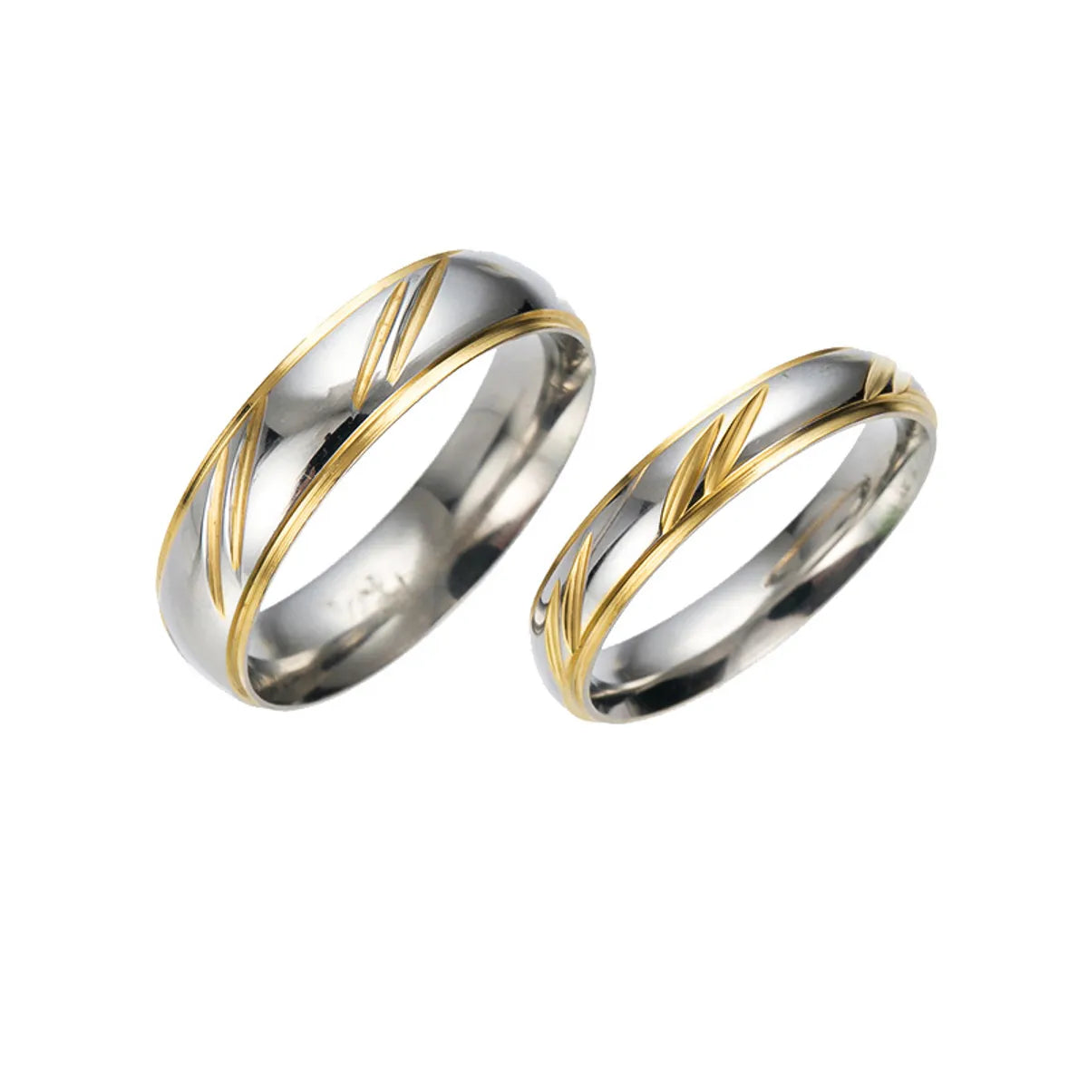 Women’s art deco rings-Wholesale Jewelry Fashion Waves 201 Stainless Steel Other Gold Plated