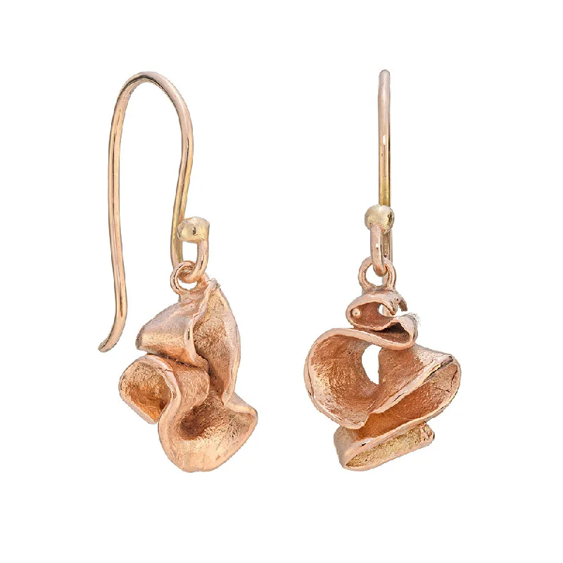 Women’s crystal earrings-Furl Drops 9ct Rose Gold