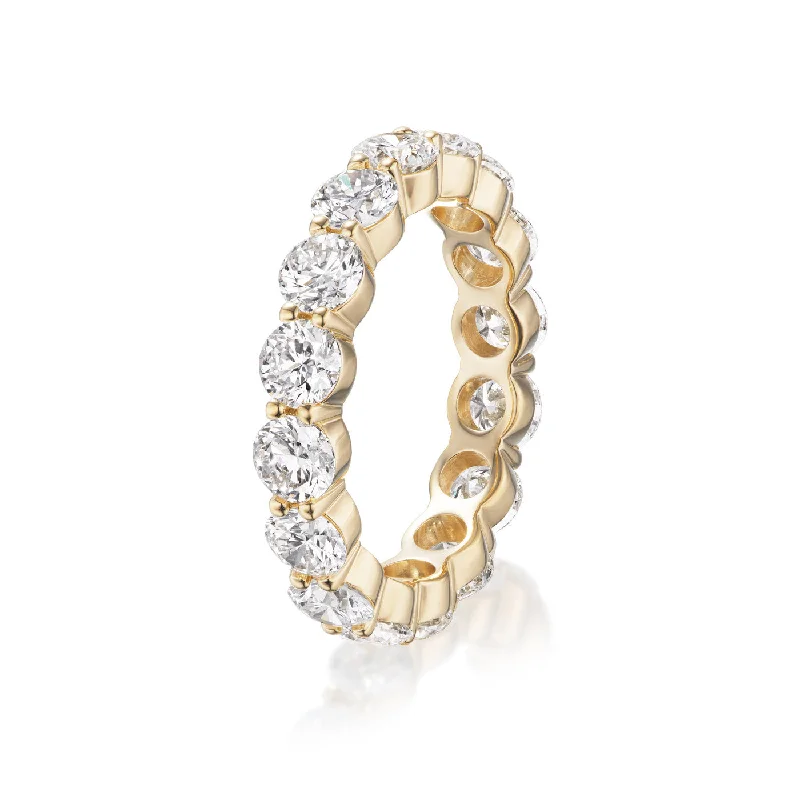 Women’s vintage engagement rings with diamonds-SADIE ETERNITY BAND (4mm)