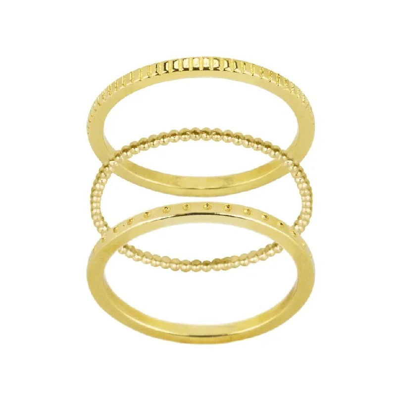 Women’s solitaire rings-Simple Stack