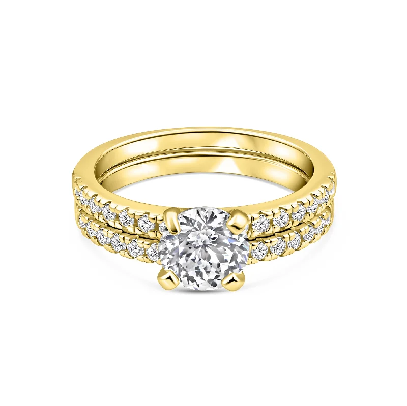 Women’s diamond solitaire rings-The Star Light - Gold