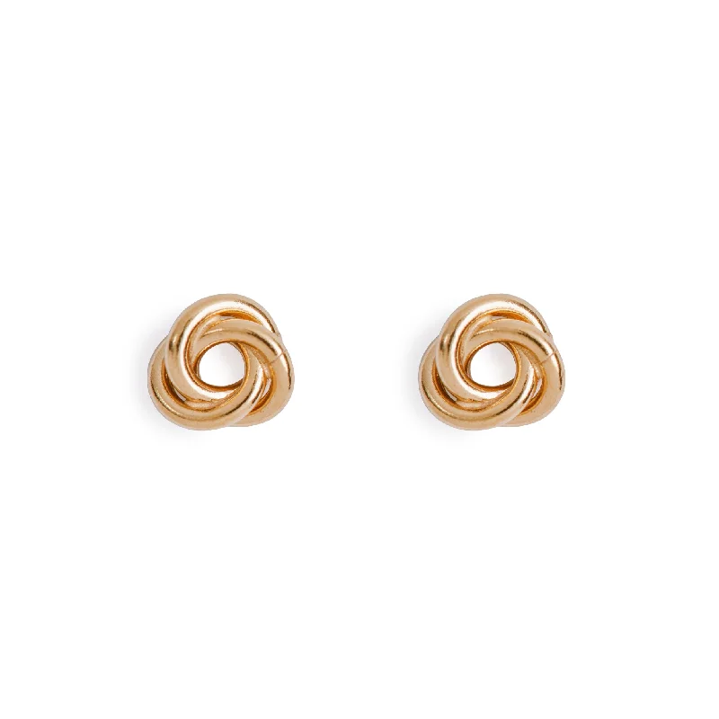 Women’s teardrop earrings-Gold Knot Earrings