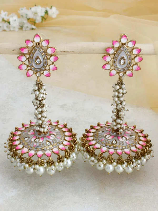 Women’s boho earrings-Ivory Jacki Jhumkis - EOSS