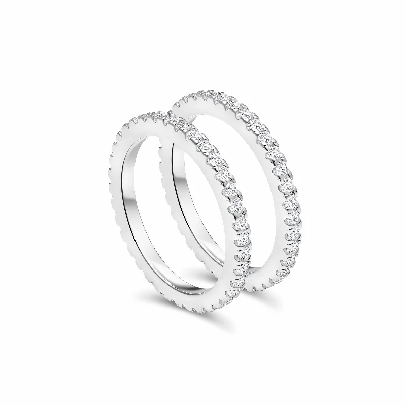 Women’s infinity rings-The Promise Stacking Set