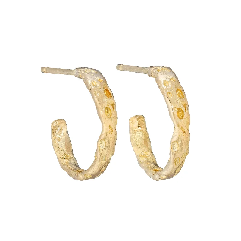 Women’s diamond earrings-Urchin Hoops 18ct Gold