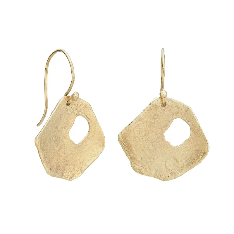 Women’s dangle earrings-Adder Stone Drops 9ct Gold