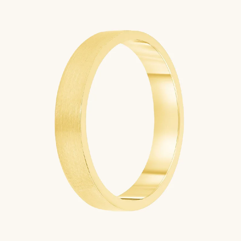 Women’s cubic zirconia rings-Gold Brushed Band