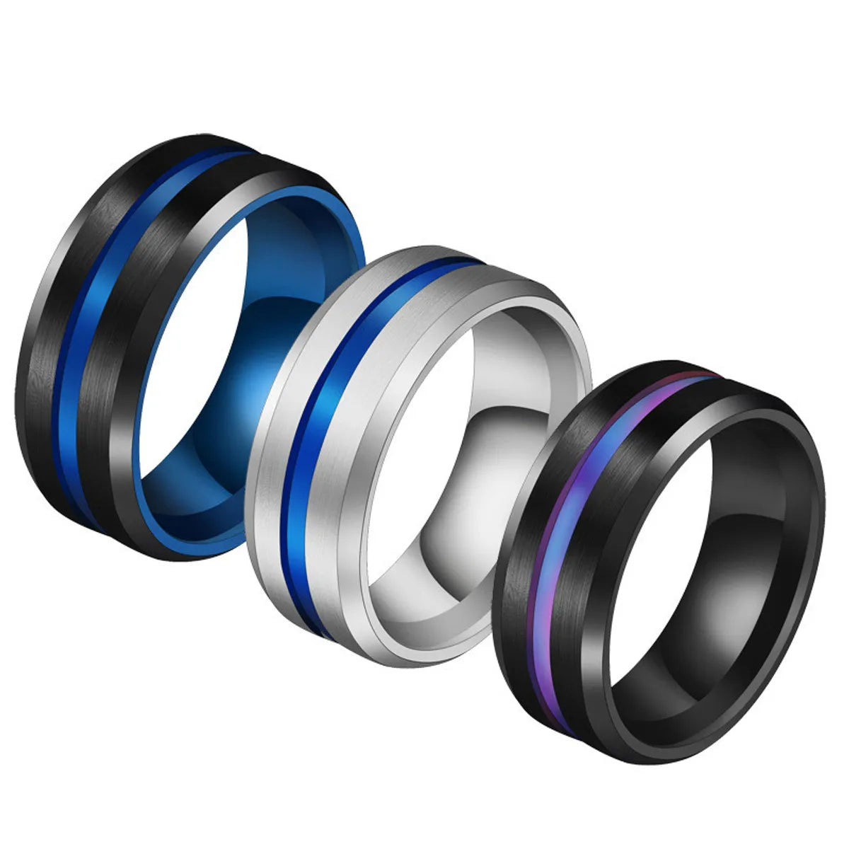 Women’s layered rings-Fashion Geometric Stainless Steel No Inlaid Unisex