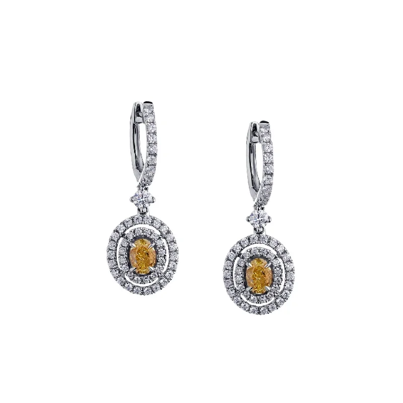 Women’s stud and hoop earrings-DIAMOND DROP EARRINGS