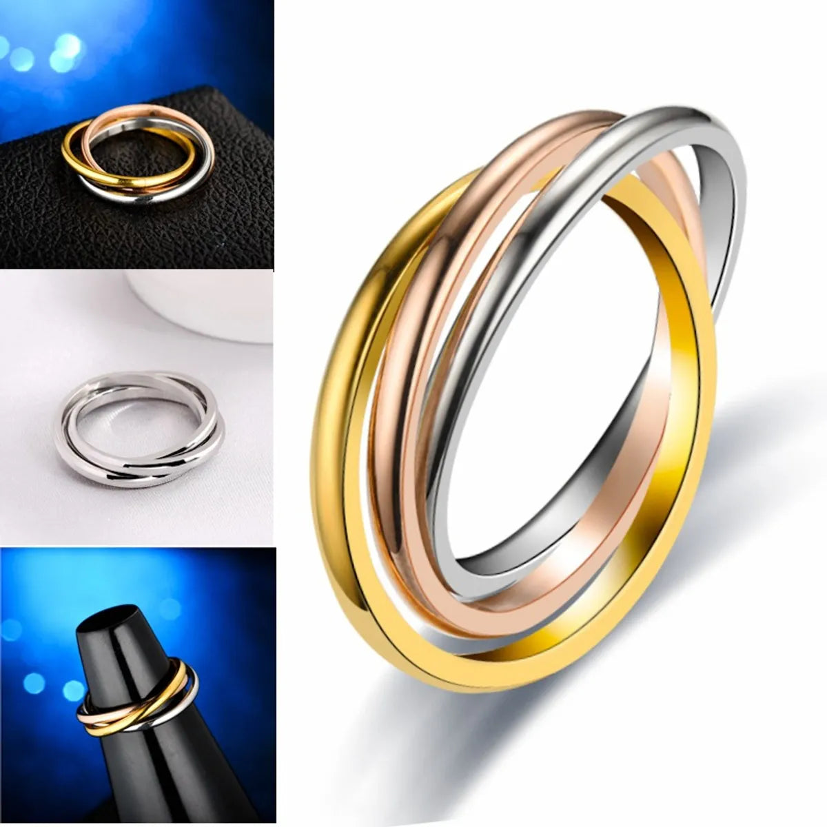 Women’s vintage sapphire rings-Wholesale Jewelry U Shape Stainless Steel