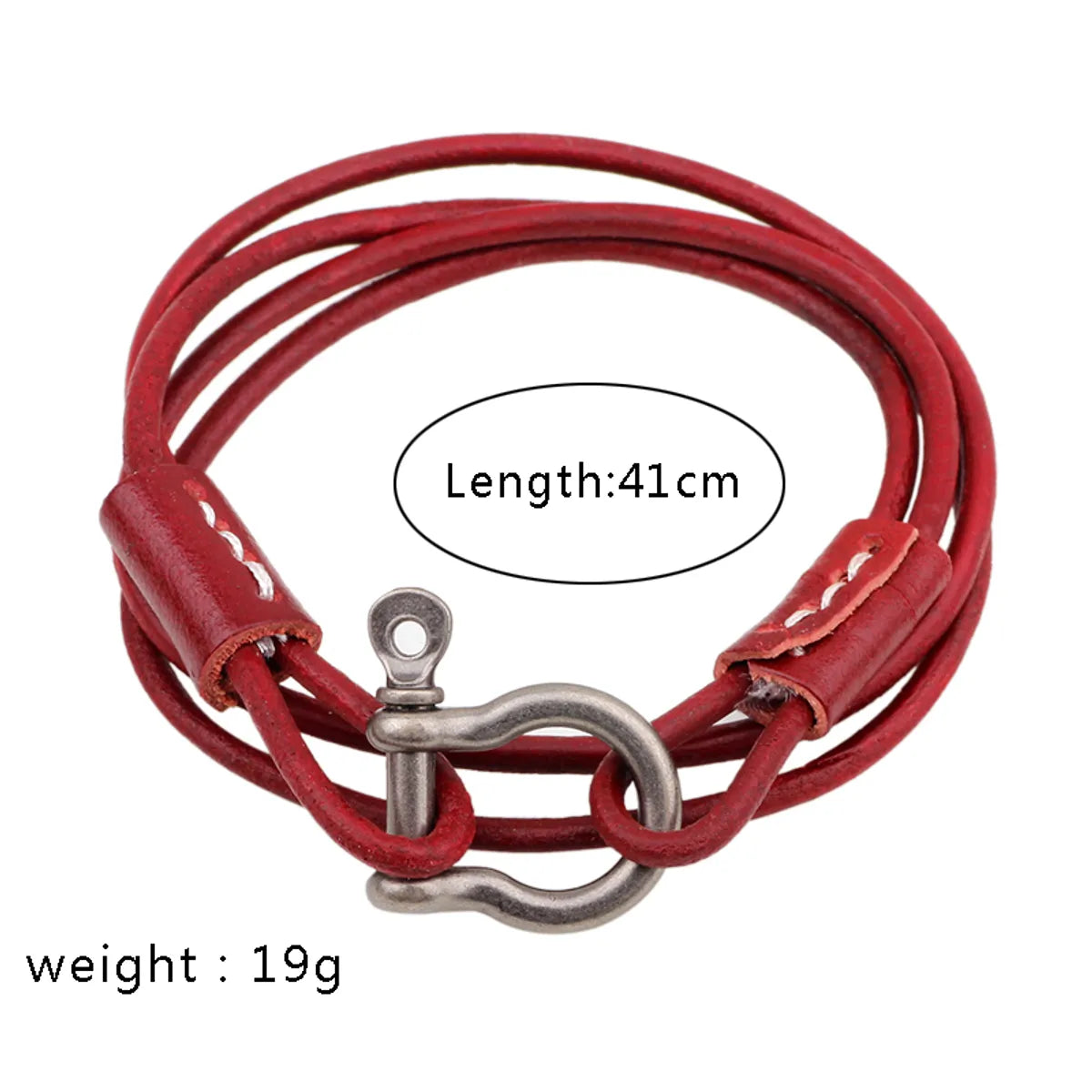 Women’s gold tennis bracelets-Vintage Style Vacation Solid Color Alloy Leather Woven Belt Men's Wristband