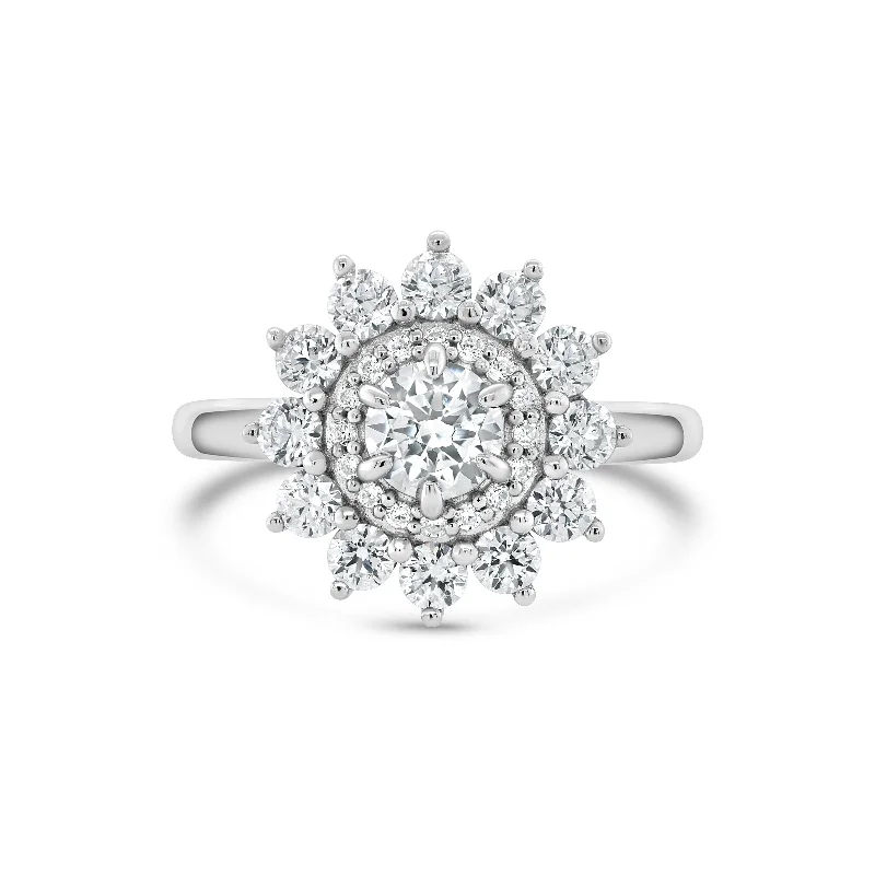 Women’s gold engagement rings-The Emily