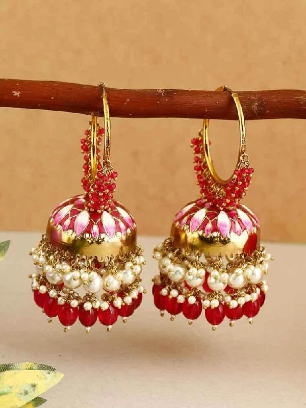 Women’s sterling silver earrings-Rani Rajamani Jhumkis - EOSS