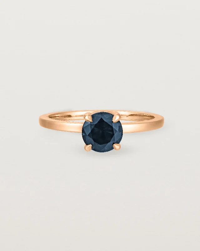 Women’s stackable rings-Petite Una Round Solitaire | Australian Sapphire