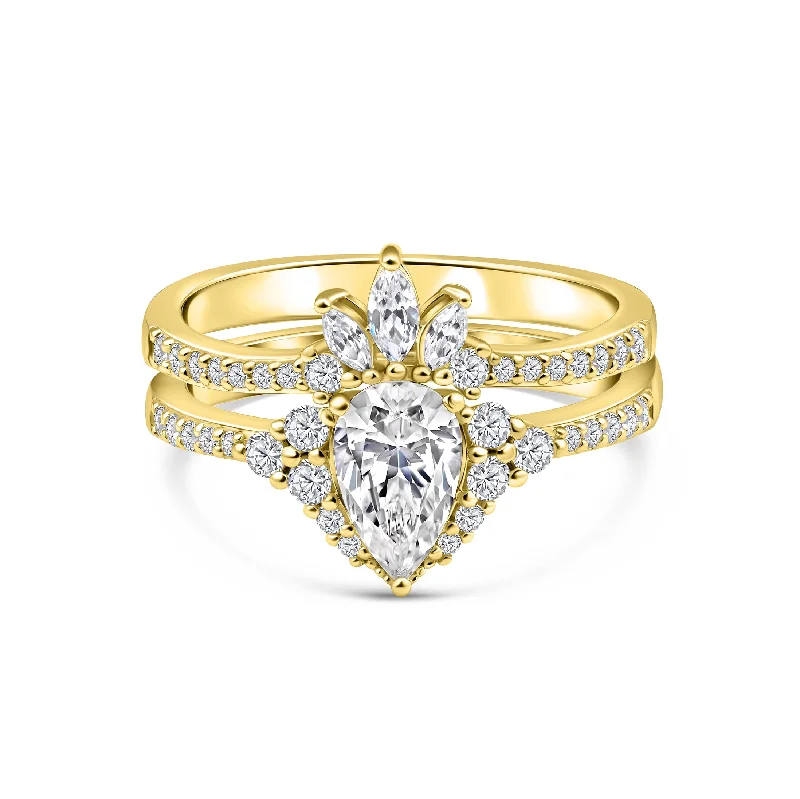 Women’s heart-shaped engagement rings-The Delilah - Gold