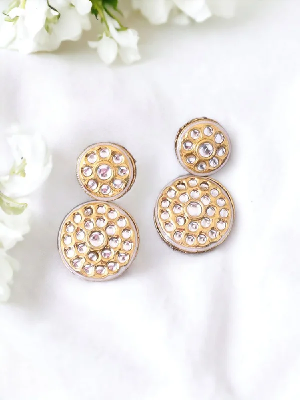 Women’s hoop earrings-Ivory Krishika Danglers