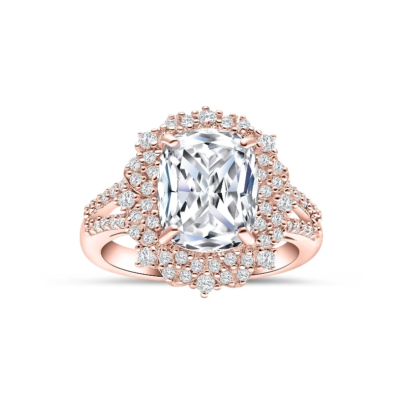 Women’s diamond rings-The Sol - Rose Gold