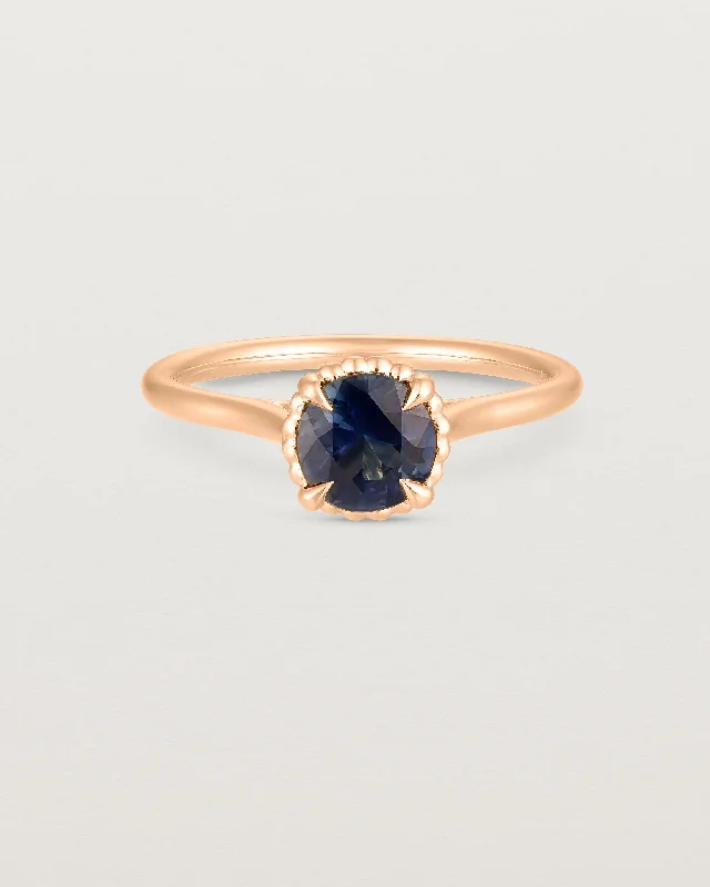 Women’s gold rings-Thea Round Solitaire | Australian Sapphire