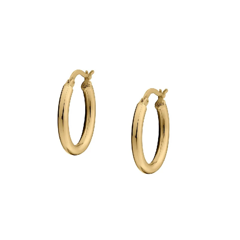 Women’s gold hoop earrings-OVAL SHAPED HOOP EARRINGS