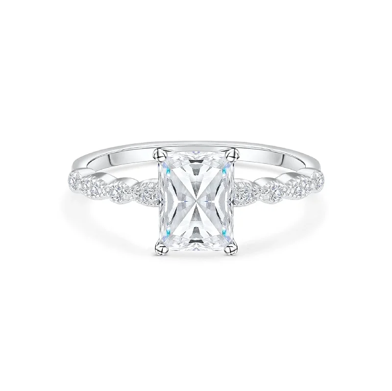 Women’s silver engagement rings-The Alexandria