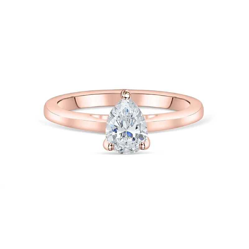 Women’s wedding rings with sapphires-The Daisy - Rose Gold