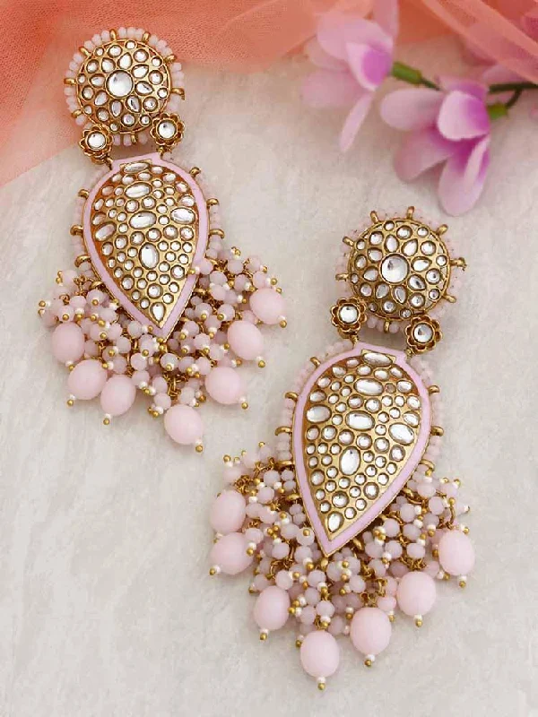 Women’s twist earrings-Blush Chaitali Chandbalis