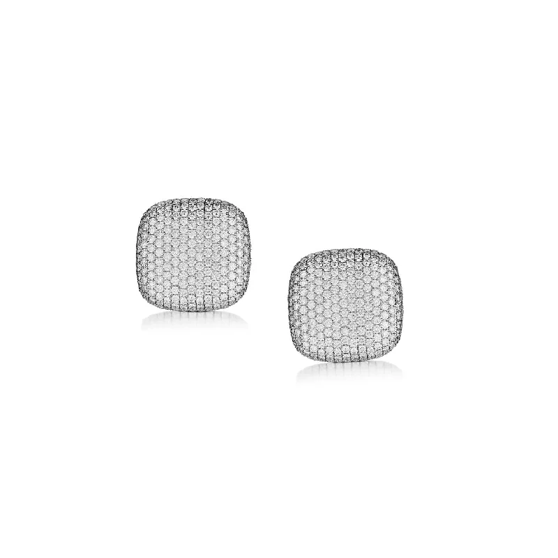 Women’s infinity earrings-PAVÉ DIAMOND EARRINGS