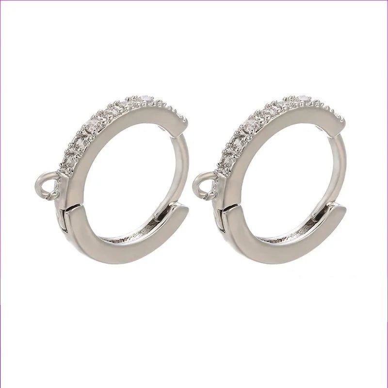 White Gold Color White Diamond Flat Ring