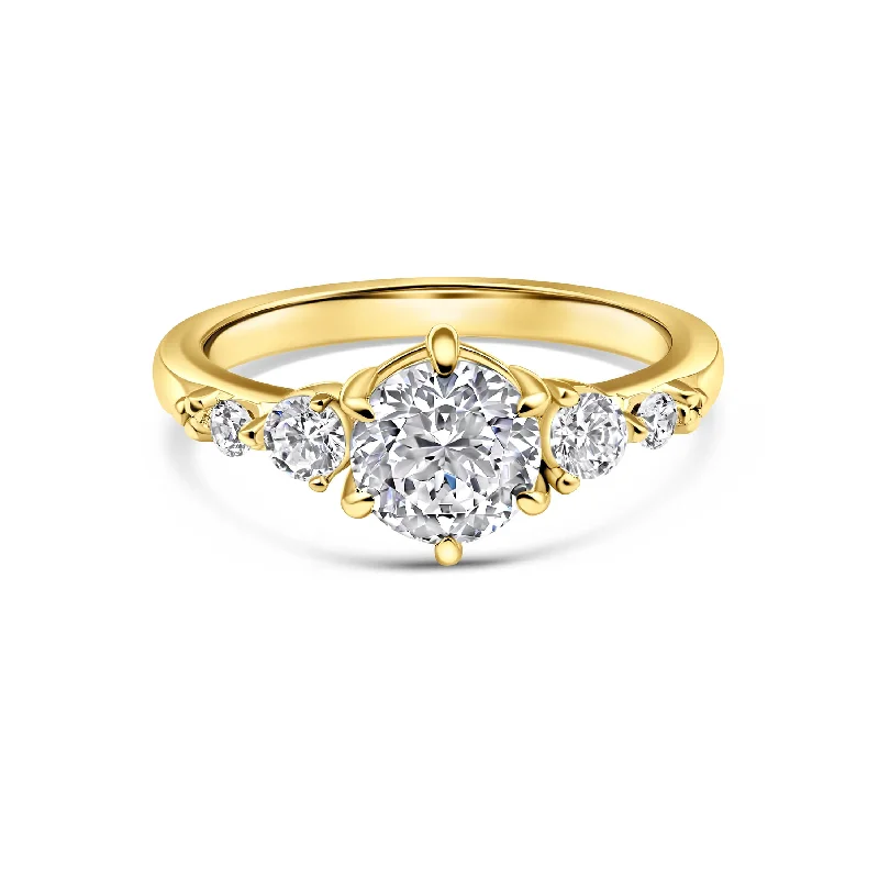 Women’s emerald rings-The Adele - Gold