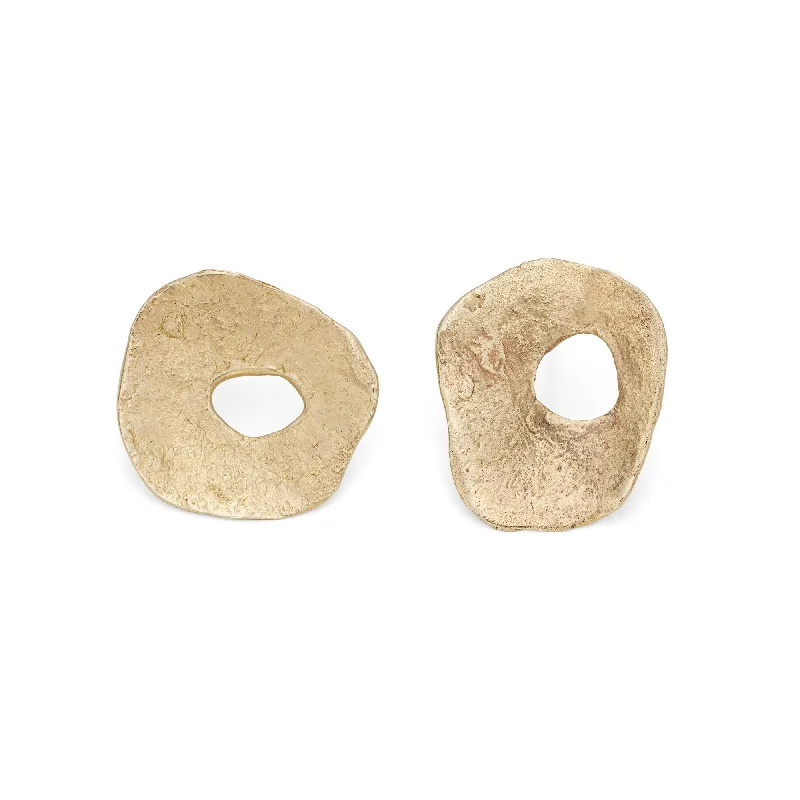 Women’s drop earrings-Holed Hepworth Studs (small)