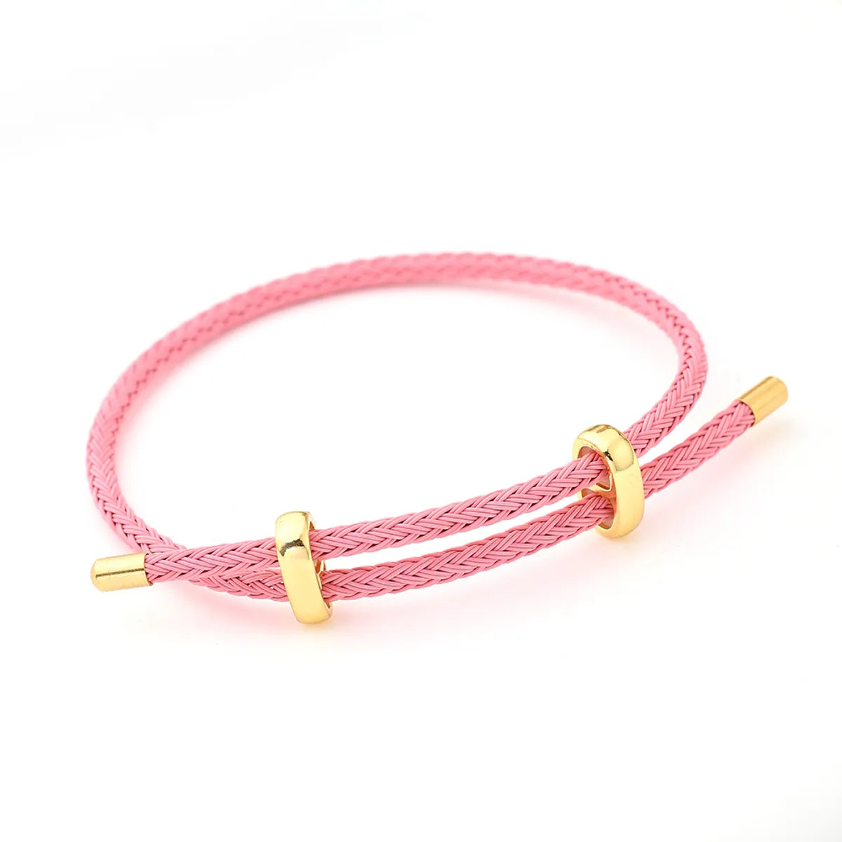 8-Word Buckle Leather Pink Carrying Strap (Gold)