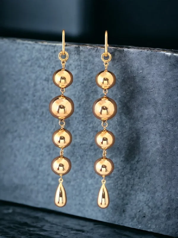 Women’s diamond stud earrings-Golden Catriona Danglers