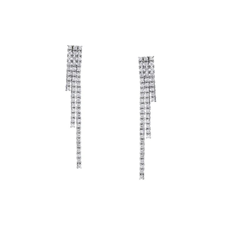 Women’s teardrop earrings-DIAMOND WATERFALL EARRINGS